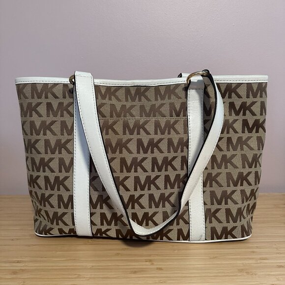 Michael Kors Shoulder Bag With White Trim - Picture 3 of 6